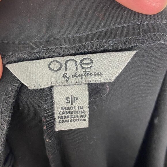 NEW One by Chapter One Nordstrom Black High Rise Leggings Flare Size Small Pants - Picture 6 of 10